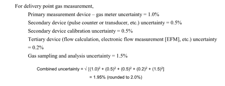 delivery point gas measurement